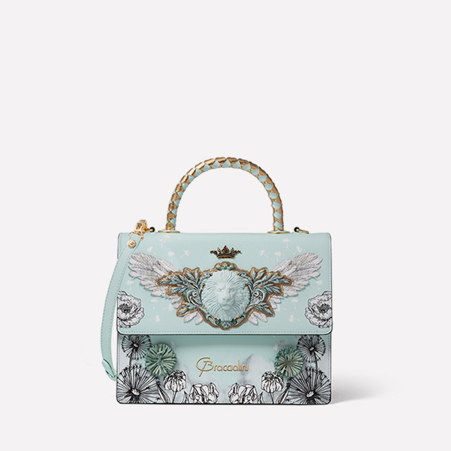 ハンドメイド　Y ourelia Dawn/Natural Stripe Crochet Medium Crochet Tote